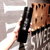 保温杯女男士韩版清新文艺红款便携水杯学生不锈钢杯子ins创意