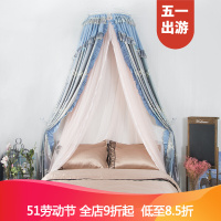 【家装节】※2019新款双层落地公主风床幔易安装加密单人双人床道具韩欧式蚊帐