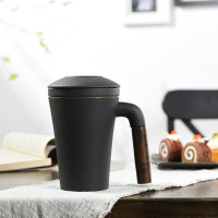 马克杯恒温器定制家用瑞陶瓷水杯办公室带盖过滤茶杯泡茶杯子