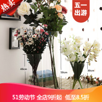 【家装节】※落地水培百合富贵竹大透明玻璃花瓶摆件客厅插花餐桌干花婚庆花瓶