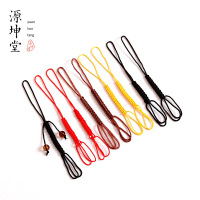 手工编织茶壶盖系绑五彩线带珠绳子紫砂壶功夫零配价