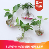 【家装节】※绿萝壁挂鱼缸水培花瓶创意家居饰品客厅墙上花盆墙壁书房装饰包邮