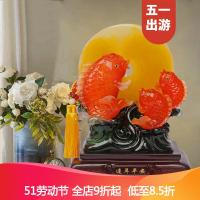 【家装节】※平安扣摆件家居客厅装饰品电视柜酒柜博古架摆设乔迁礼品金鱼摆件
