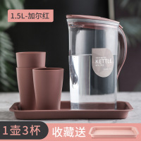 家用冷水壶耐高温凉水壶冷水杯透明凉白开水壶凉水杯套装果汁扎壶