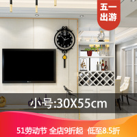 【家装节】新中式钟表挂钟客厅现代简约创意个性时尚中国风静音大气家用时钟