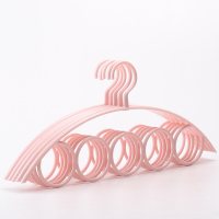 简约北欧风居家圈圈围巾架子多功能无痕衣架围巾丝巾领带挂架5环