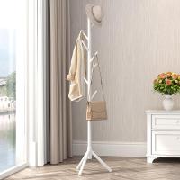 衣架落地卧室衣帽架实木卧室置物架简约现代衣服架挂衣架简易家用