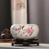 景德镇陶瓷鱼缸鱼盆摆件乌龟缸睡莲碗装饰品水浅荷花盆缸家用养鱼