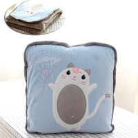 可爱午睡枕头被子汽车抱枕被子两用靠垫被珊瑚绒空调被靠枕毯