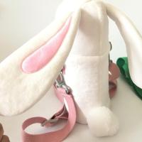 红款儿童保温杯杯套防摔加厚毛绒背带500/600通用兔耳朵恐龙