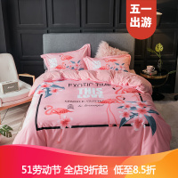 南极人（NanJiren）A纯棉磨毛B珊瑚绒四件套全棉床上用品法兰绒被套床单三件套