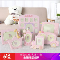 可爱欧式宝宝相框摆台7寸3寸儿童婴儿12个月一周岁成长记录照片框