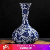 景德镇手绘青花瓷陶瓷器花瓶 仿明清古典古玩博古架摆件 家居饰品