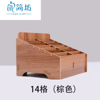 2019放手机屏幕钢化膜收纳盒木制多格维修存放盒会议桌面装手机的盒子