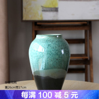 客厅摆放的大花瓶美式景德镇陶瓷插花花瓶摆件中式落地玄关景观装饰