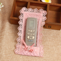 2019新款欧式布艺遥控器套蕾丝刺绣防尘罩 电视机空调遥控器保护套罩子