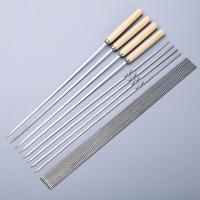 2019新款烧烤签子不锈钢烤羊肉串签字烤肉签字扁铁签烤针烤肉钎子烧烤用具