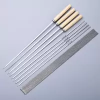 2019新款烧烤签子不锈钢烤羊肉串签字烤肉签字扁铁签烤针烤肉钎子烧烤用具