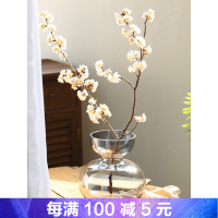 玻璃花瓶透明色北欧透明彩色家居饰品餐桌个性创意现代简欧客厅插花摆件
