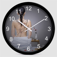 院钟表挂钟创意会所养生个性时钟简约现代静音石英大号挂表
