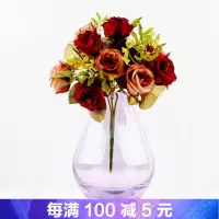 欧式水晶玻璃花瓶简约魔幻彩色小桌面绿植水培花插装饰摆件