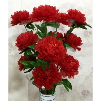 仿真牡丹花束落地客厅室内装饰品摆设件塑料绢花干花假花套装花艺