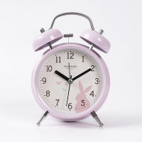 创意可爱卡通钟表小闹钟表卧室床头静音儿童女学生用时钟摆件夜光
