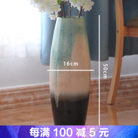 欧式花瓶落地陶瓷器 现代简约客厅花器 三色釉窑变装饰摆件
