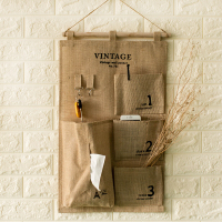 杂货棉麻挂袋防水多兜后内衣手机抽纸家居布艺杂物收纳袋