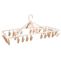 家用防风20个多夹晾衣架塑料可折叠夹子内衣裤袜子架衣服晾晒夹