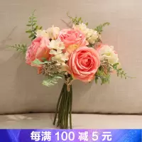 餐桌花饰品仿真花假花手捧花婚庆花艺套装　甜美温馨