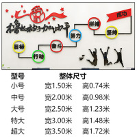 公司企业单位办公室文化墙上装饰励志墙贴标语3d立体亚克力墙贴纸