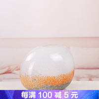 创意摆件彩色花瓶简约现代家居饰品玄关仿真花玻璃三件套摆设水培鲜花