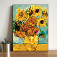 2019新款数字油画diy减压画抽象人物动物填色画1涂色油彩画填充画挂画