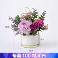 茶几花瓶假花摆件北欧花束仿真花客厅装饰品小玫瑰花艺餐桌塑料绢花摆设