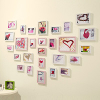 大墙面心型组合照片墙相框墙挂墙创意家居悬挂相片墙