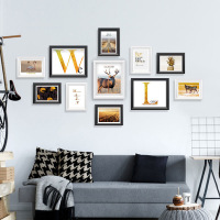 北欧照片墙装饰相片墙客厅背景照片墙相框组合挂墙现代简约免打孔