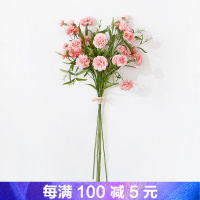 康乃馨假花仿真花束 客厅花瓶插花套装绢花节日卧室摆件摆设