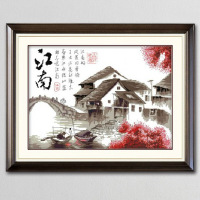 印花十字绣忆江南水乡新款十字绣客厅简约现代风景线绣餐厅简单