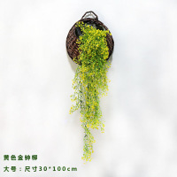 立体仿真植物假花吊兰篮墙饰壁挂创意家居田园装饰品壁饰中式背景