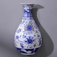 创意禅意现代中式陶瓷装饰花瓶家居饰品过道玄关壁饰壁挂瓶可养花