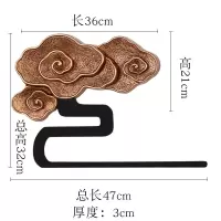 新中式仿古祥云壁饰创意家居墙上装饰品酒店饭店玄关墙面立体挂件