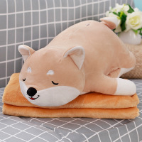 卡通午睡枕被子汽车抱枕被子两用靠垫被大号靠枕珊瑚绒空调毯沙