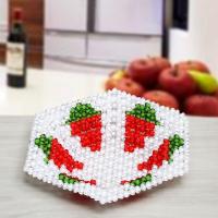 手工DIY串珠编织制作葡萄水果盘糖果收纳盒客厅创意家居摆件饰品