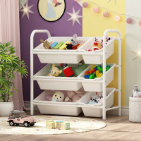 儿童玩具收纳架 宝宝书架绘本架玩具架子置物架多层 整理架收纳柜