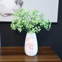 室内假花装饰摆件红房间ins风火烈鸟花瓶客厅满天星假花插花创意摆设