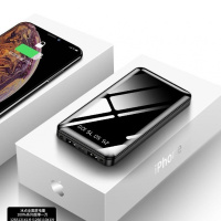 大容量超薄10000毫安通用型快充全面屏充电宝苹果华为VIVOPPO通用 神秘黑 标配+充电线