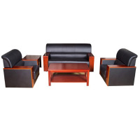 卡里鳄三人真皮沙发KLE—ZSF11商务组合简约沙发