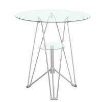 卡里鳄接待办公洽谈桌KLE—BYZ04钢化玻璃圆桌