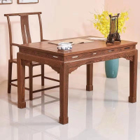 卡里鳄实木写字书桌书法桌椅国学馆培训桌KLE—SFZY27老师书法桌椅